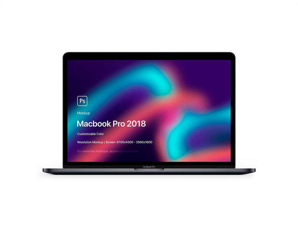 Make use of free macbook mockups: Macbook Pro 2018 Mockup