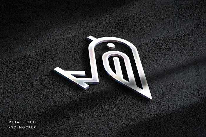 It will allow you to present your logo . Metal Logo Mockup Psd Template Free Download