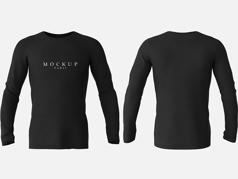 42+ Download Long Sleeve T Shirt Mockup Free Psd&nbsp;PSD