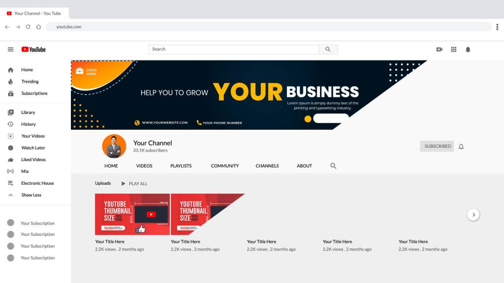 32+ Download Youtube Mockup Template&nbsp;PSD