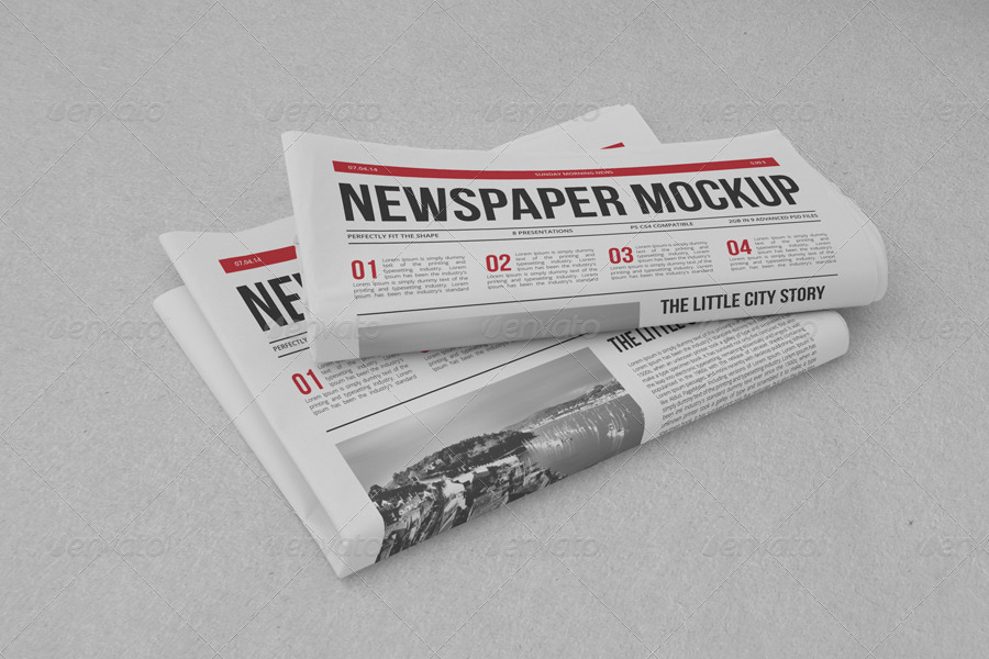 17+ Download Newspaper Mockup Photoshop&nbsp;PSD